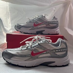 Nike INITIATION 💓 Hot Pink Desing White and Gray Sneakers with Red Swoosh